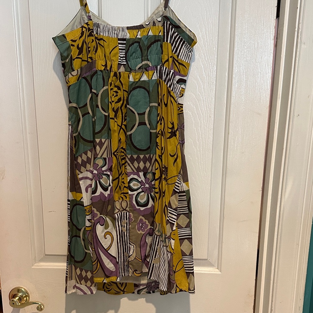 CAbi Multicolor Patchwork Mini Dress - image 3